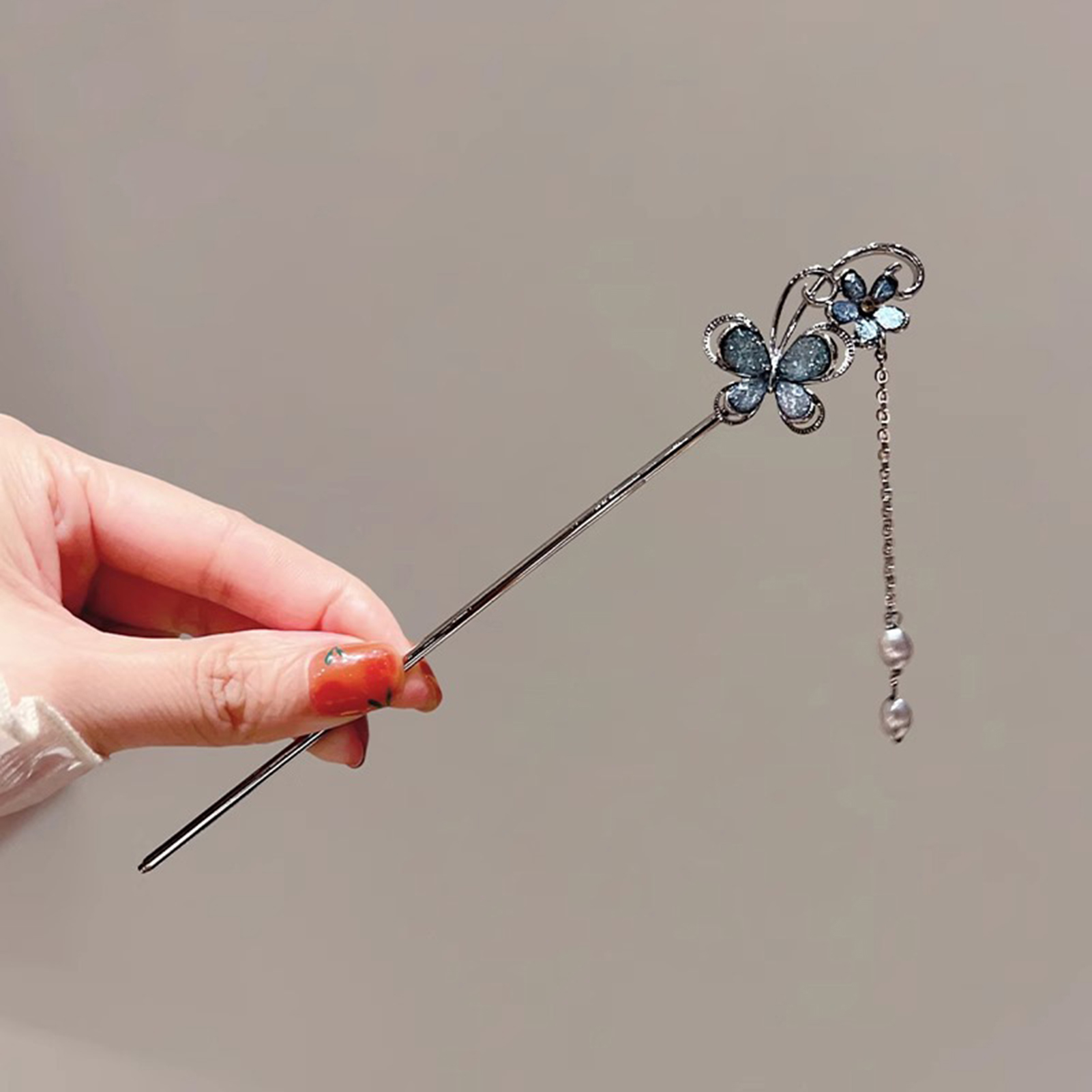 Hanbok Hair Pin - دبابيس شعر على شكل فراشة مع