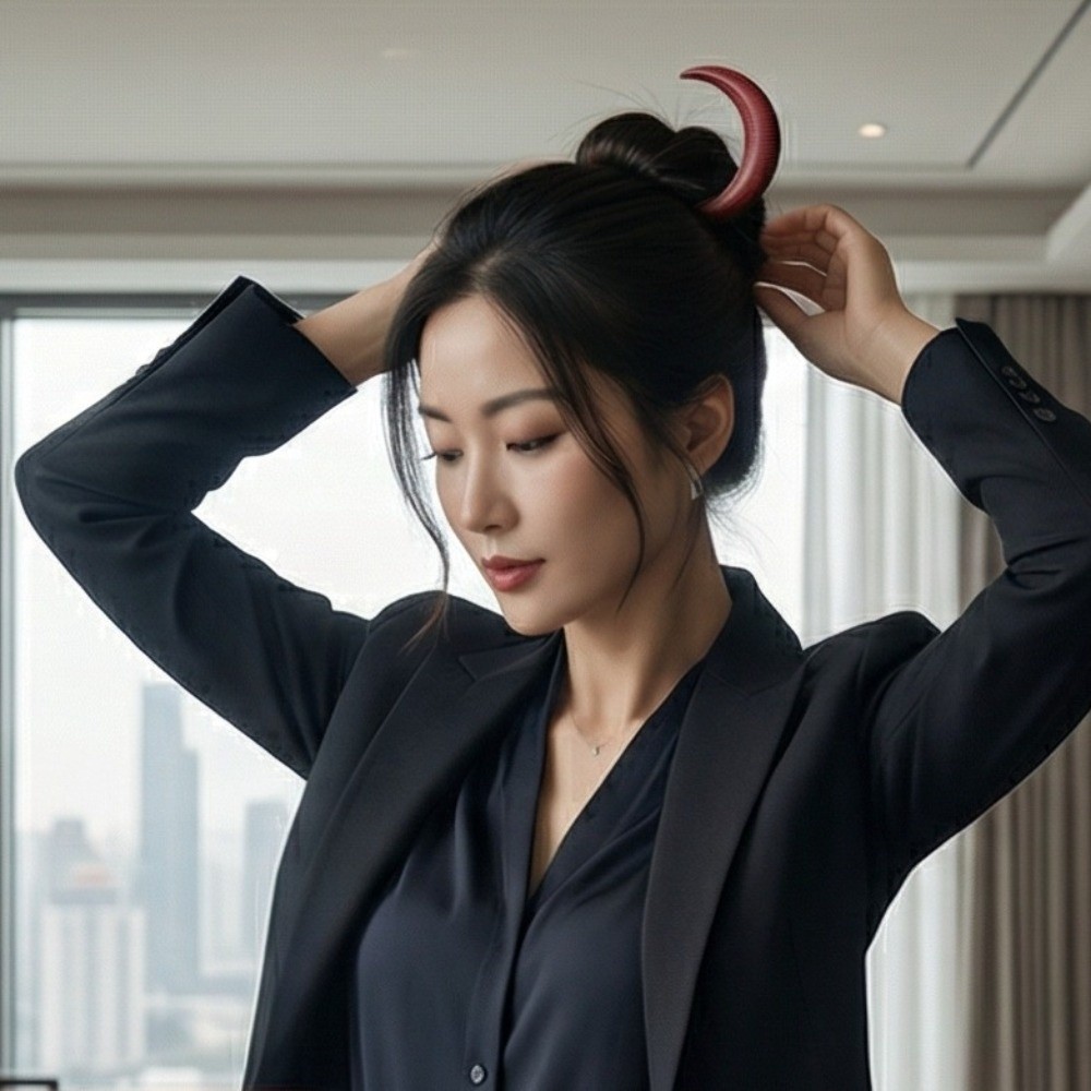 شوكة شعر أنيقة على شكل هلال، د - مراجعة Hanbok Hair Pin وسعره