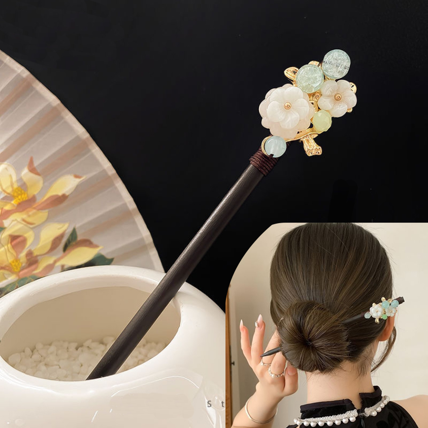 دبوس شعر صيني خشبي تقليدي للفت - مراجعة Hanbok Hair Pin وسعره