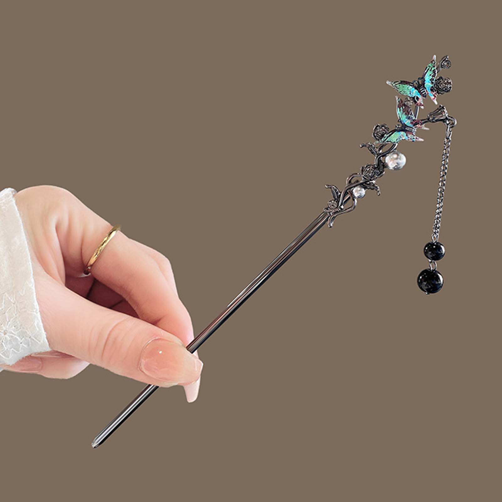 دبابيس شعر على شكل فراشة مع شر - مراجعة Hanbok Hair Pin وسعره