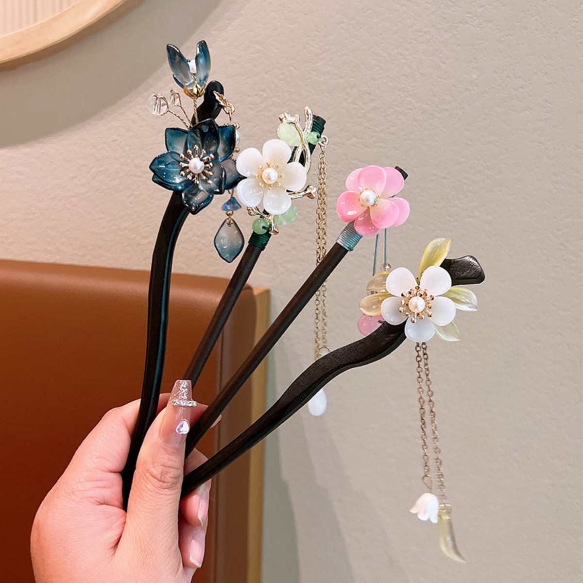 رائعة زهرة شرابة دبوس الشعر ال - مراجعة Hanbok Hair Pin وسعره